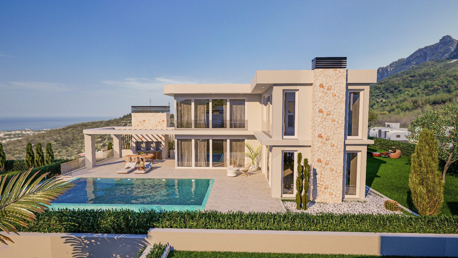Karmi Villas Tip A — lüks villa dış cephe