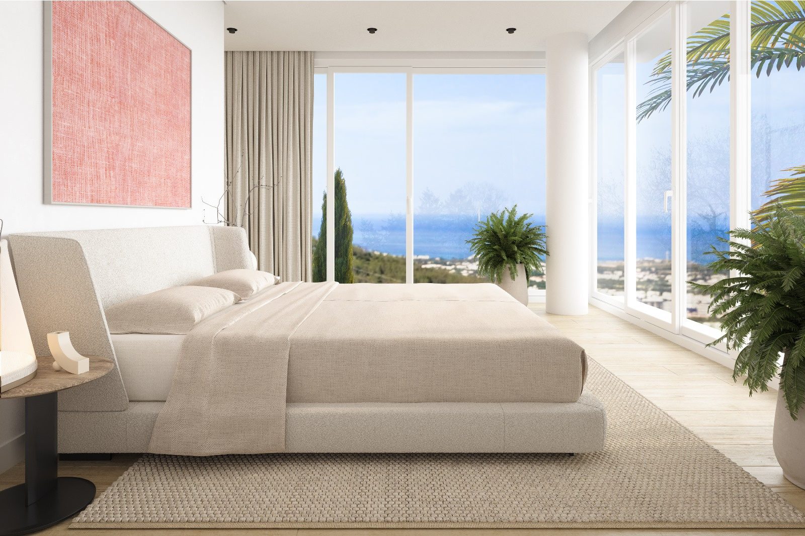 Karmi Villas — ebeveyn yatak odası, deniz manzarası